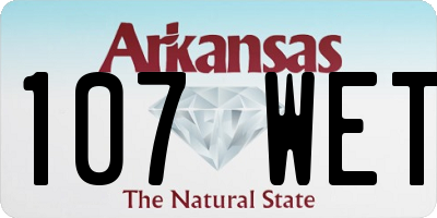 AR license plate 107WET