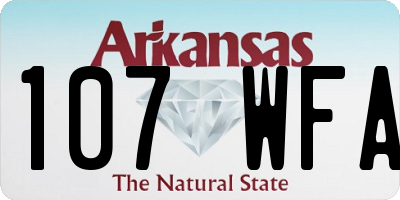 AR license plate 107WFA