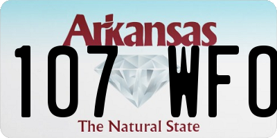 AR license plate 107WFO