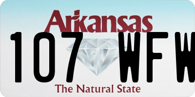AR license plate 107WFW
