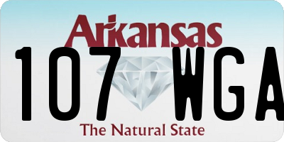 AR license plate 107WGA