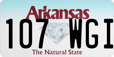 AR license plate 107WGI