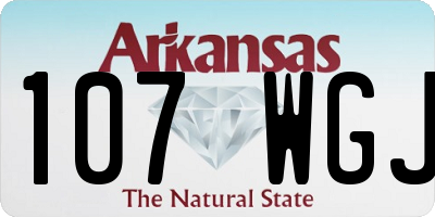 AR license plate 107WGJ
