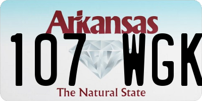 AR license plate 107WGK