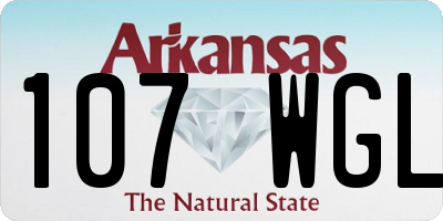 AR license plate 107WGL