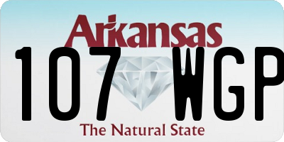 AR license plate 107WGP