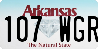 AR license plate 107WGR