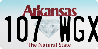AR license plate 107WGX