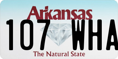 AR license plate 107WHA