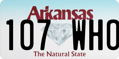 AR license plate 107WHO