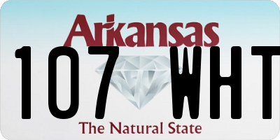 AR license plate 107WHT