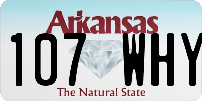 AR license plate 107WHY