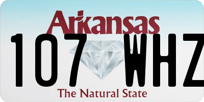 AR license plate 107WHZ