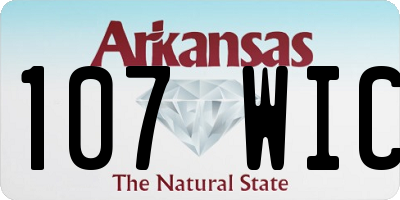AR license plate 107WIC