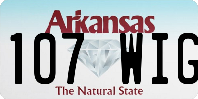 AR license plate 107WIG