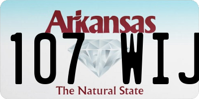AR license plate 107WIJ