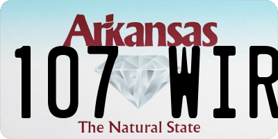 AR license plate 107WIR
