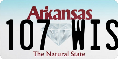 AR license plate 107WIS
