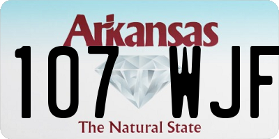 AR license plate 107WJF