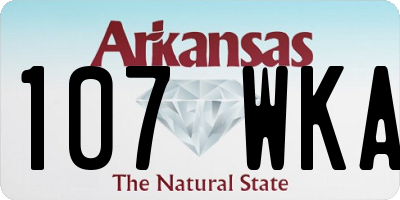 AR license plate 107WKA