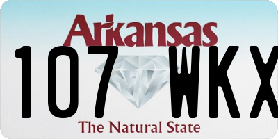 AR license plate 107WKX