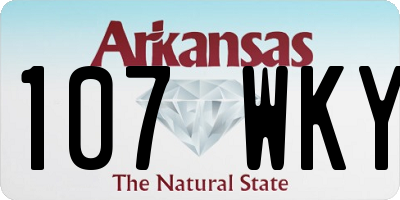 AR license plate 107WKY