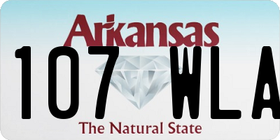 AR license plate 107WLA