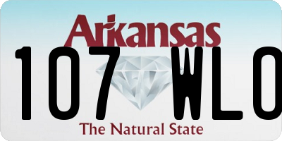 AR license plate 107WLO