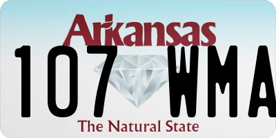 AR license plate 107WMA
