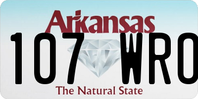 AR license plate 107WRO