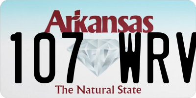 AR license plate 107WRV