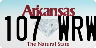 AR license plate 107WRW