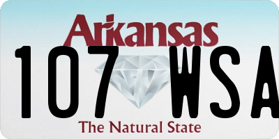 AR license plate 107WSA