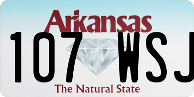 AR license plate 107WSJ