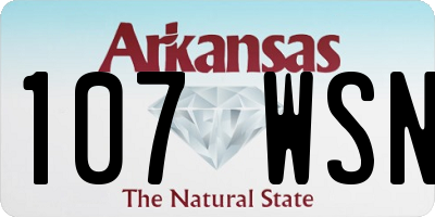 AR license plate 107WSN