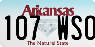 AR license plate 107WSO