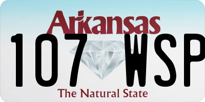 AR license plate 107WSP