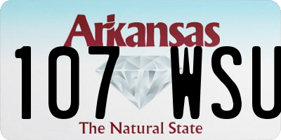 AR license plate 107WSU