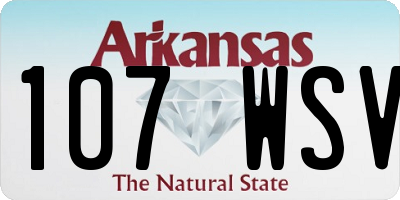 AR license plate 107WSV