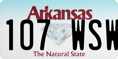 AR license plate 107WSW
