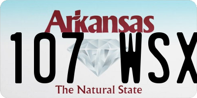 AR license plate 107WSX