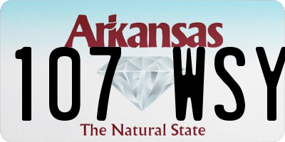 AR license plate 107WSY