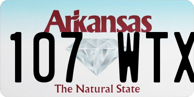 AR license plate 107WTX