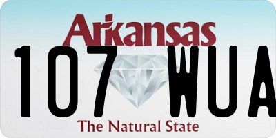 AR license plate 107WUA