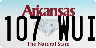 AR license plate 107WUI