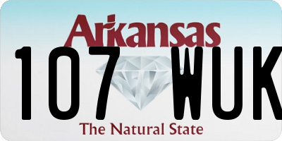 AR license plate 107WUK