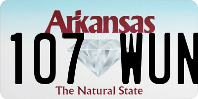 AR license plate 107WUN
