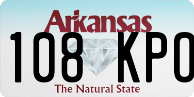 AR license plate 108KPO