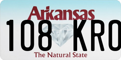 AR license plate 108KRO