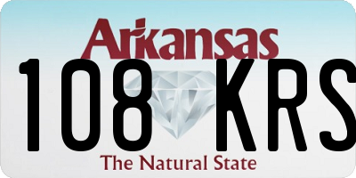 AR license plate 108KRS